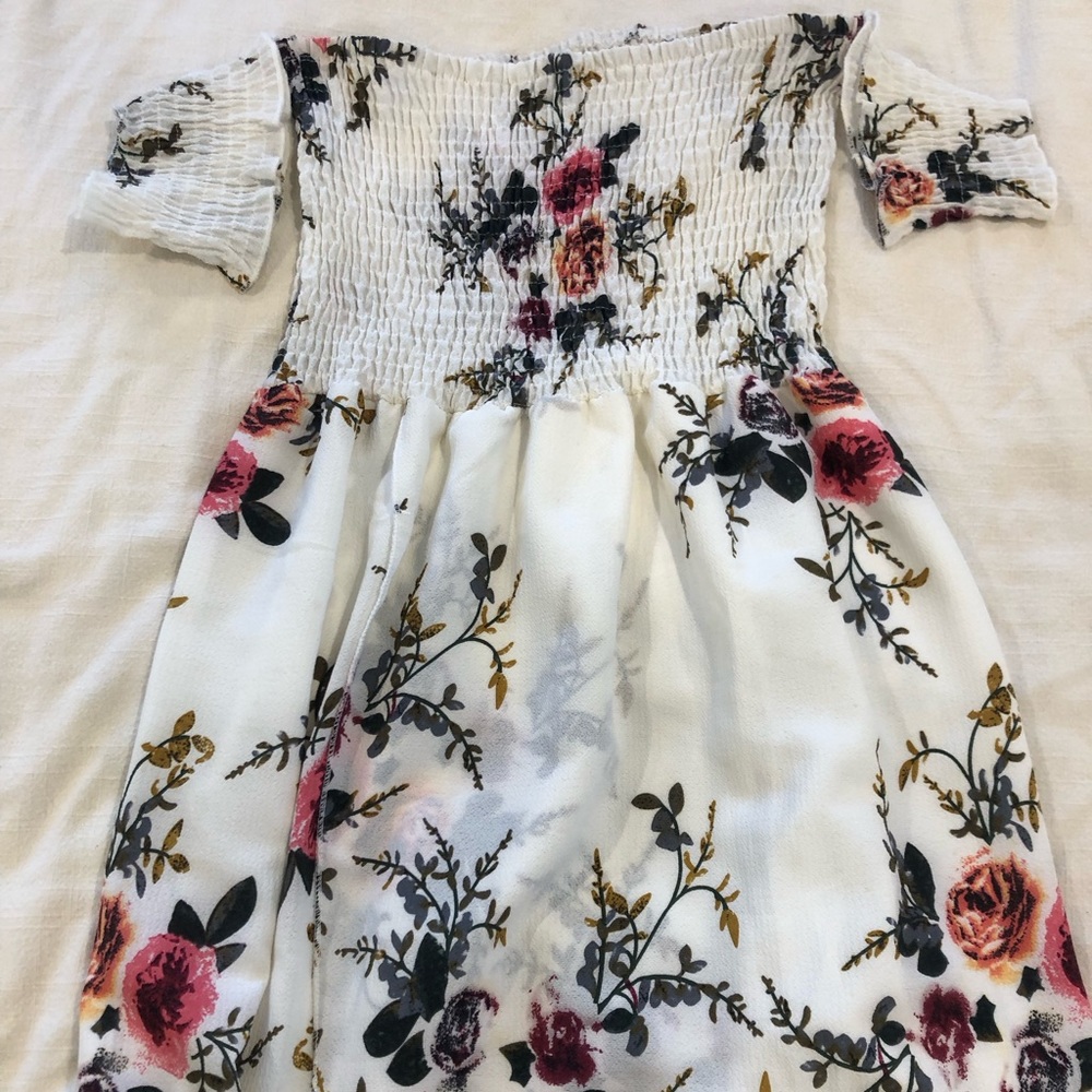 HI-LO FLORAL DRESS